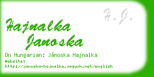 hajnalka janoska business card
